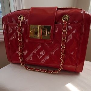 Aldo Large red patent leather Satchel